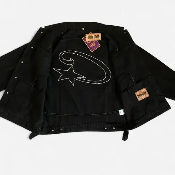 Corteiz C-Star Stitch-Down Denim Jacket Black - size XL